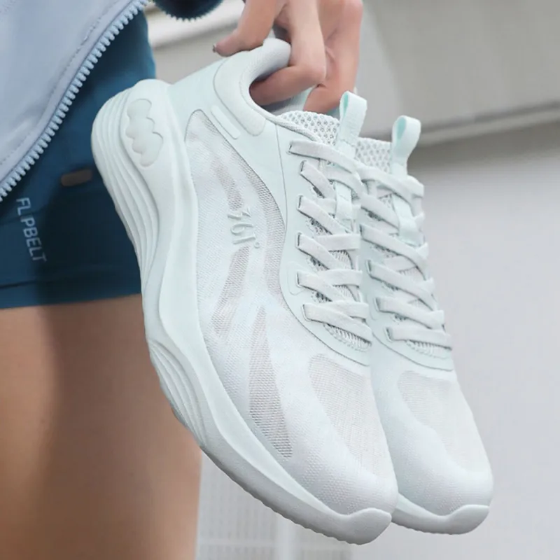 361° Feather Cushioning And Breathable Low Top Casual Running Shoes Women's Cyan-2
