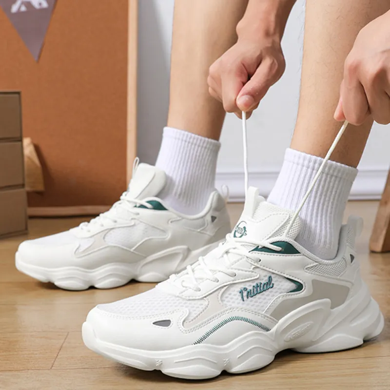 361° Yunshu Slip Resistant, Abrasion Resistant, Breathable Low Top Casual Shoes Men's White Green-2