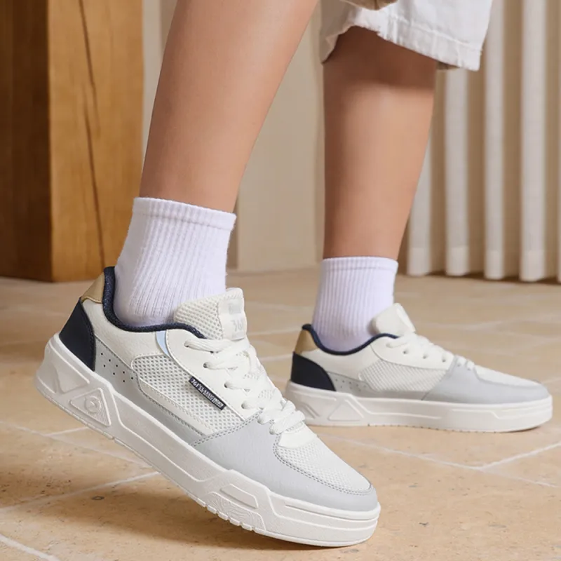 361° Walk Slip Resistant And Abrasion Resistant Coverage Low Top Skateboard Shoes Men's White Gray Blue-2