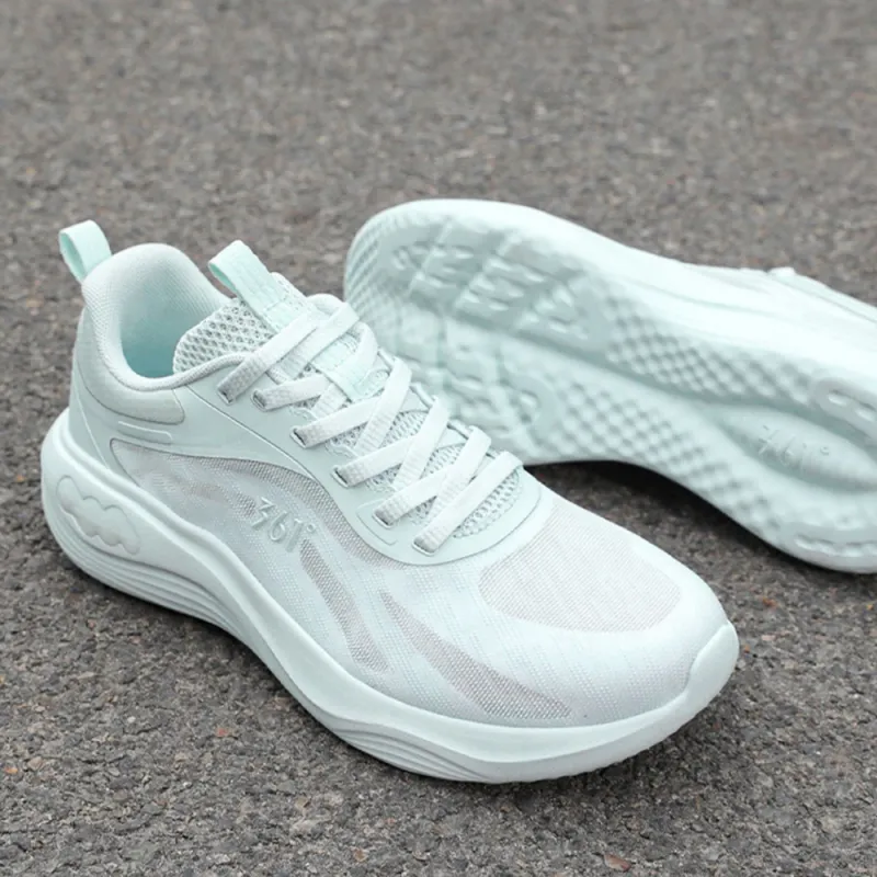 361° Feather Cushioning And Breathable Low Top Casual Running Shoes Women's Cyan-1