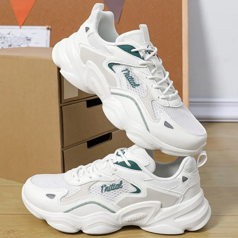 361° Yunshu Slip Resistant, Abrasion Resistant, Breathable Low Top Casual Shoes Men's White Green-1
