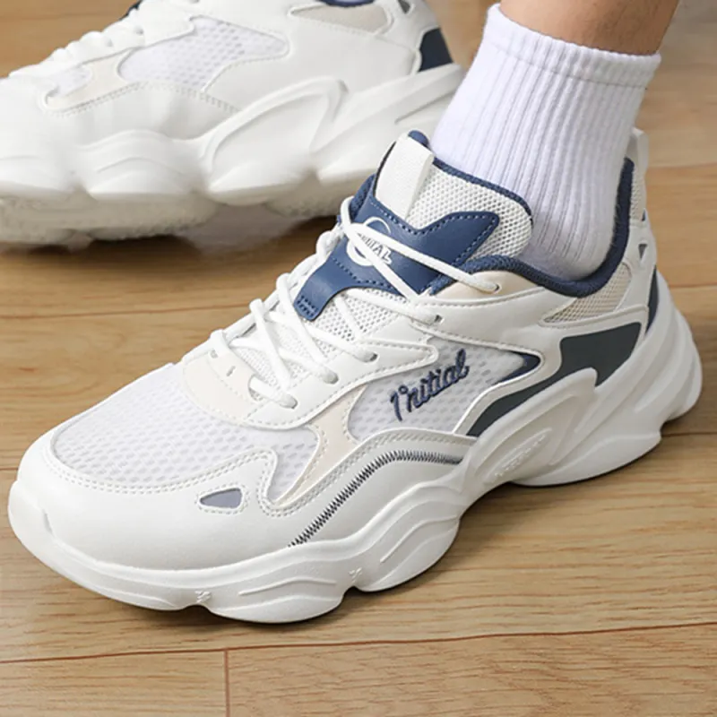 361° Yunshu Slip Resistant, Abrasion Resistant, Breathable Low Top Casual Sprint Running Shoes Men's White Blue-1