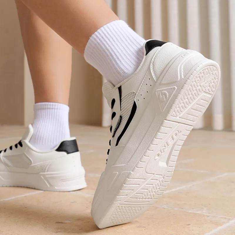 361° Walk Slip Resistant And Abrasion Resistant Coverage Low Top Skateboard Shoes Men's White Black-3