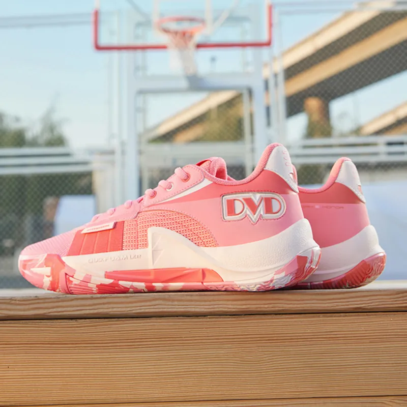 361° Anti Slip Wear Resistant Low Top Basketball Shoes Men's Sunset Coral-1