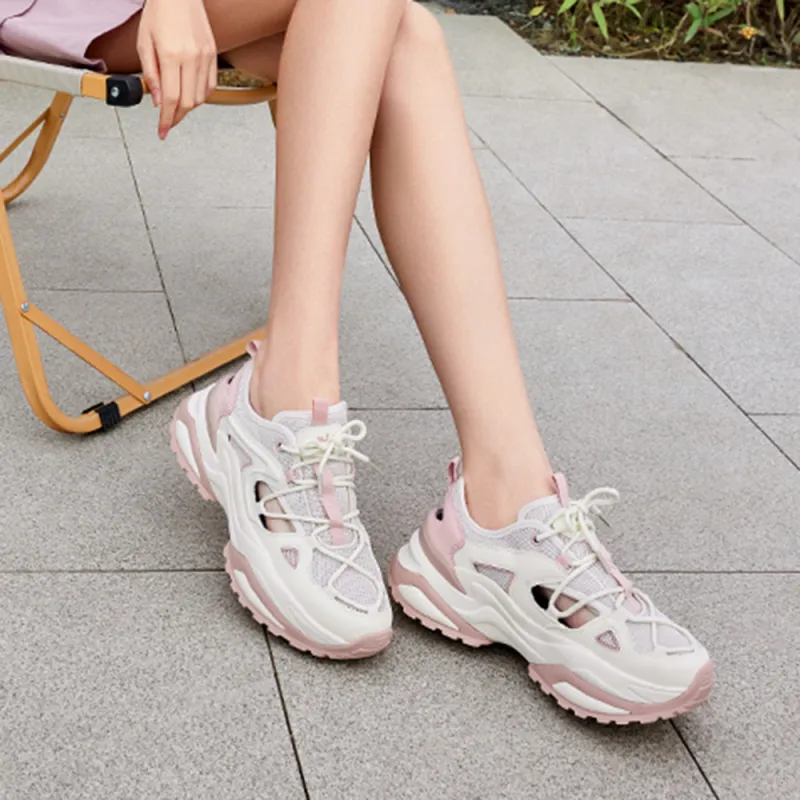 CAMEL Slip Resistant And Breathable Low Top Chunky Sneakers Women's-4
