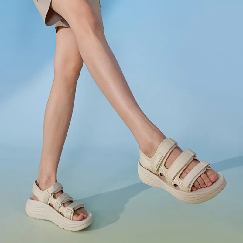 CAMEL Beach Sandals Women's Milk White/Glacier Blue/Milk White/Iris Purple/Black/Beige-13