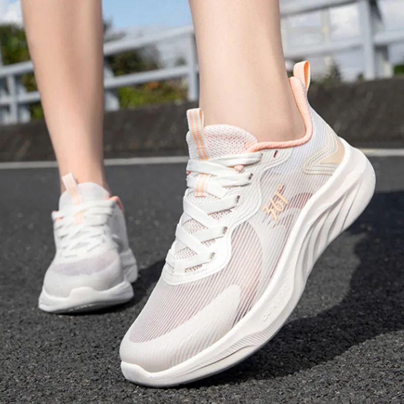 361° Abrasion Resistant Breathable Low Top Casual Running Shoes Women's White-2