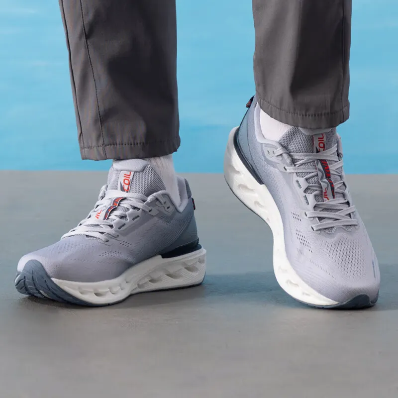 XTEP Cushioning Spin 12 Cushioning And Breathable Low Top Casual Running Shoes Men's Blue Gray-5
