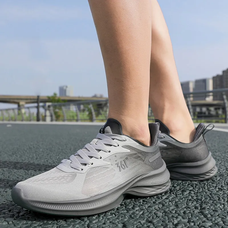 361° Slip Resistant, Abrasion Resistant, Breathable Low Top Sprint Running Shoes Men's Cyclical Gray Obsidian Black-4