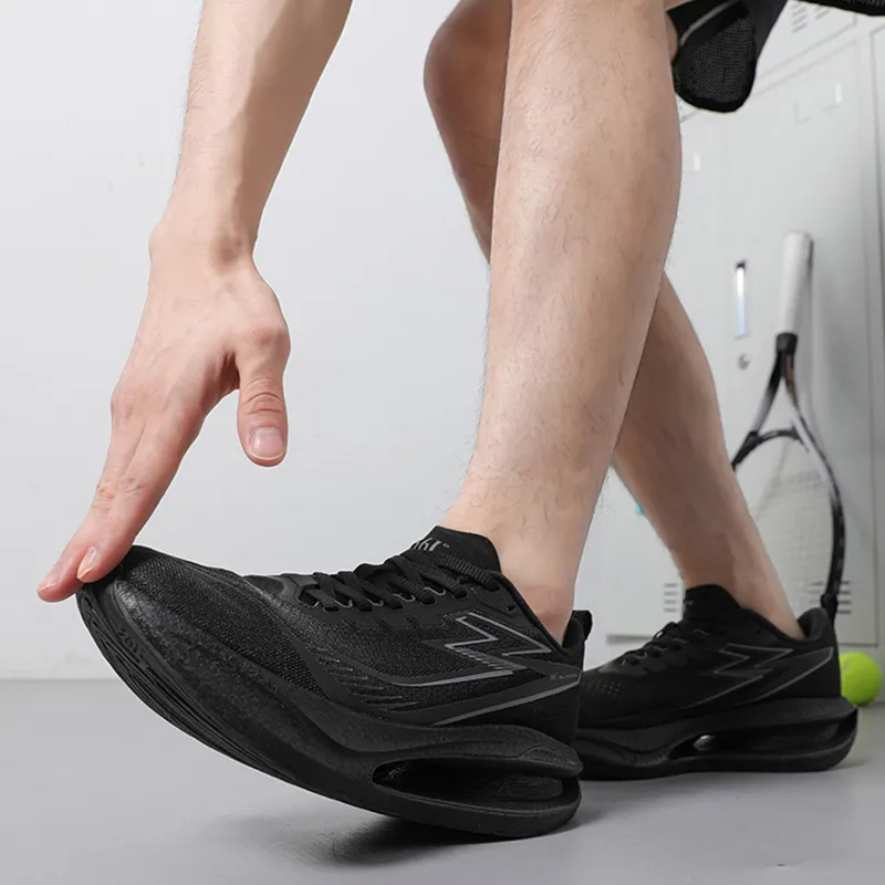 361° Charcoal Floating Series Running Shoes Men Low Top Obsidian Black/Smoke Gray-2