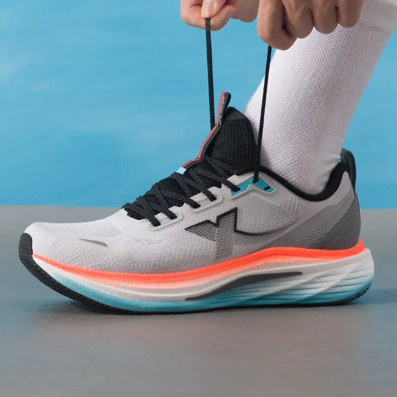 XTEP Shock Absorbers With Slip Resistant Features Low Top Casual Training Running Shoes Men's Gray-1