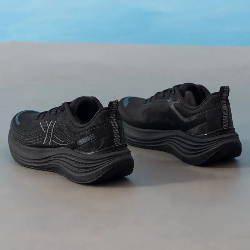 XTEP Shock Absorbers With Slip Resistant Features Low Top Casual City Commute Running Shoes Men's Black-3