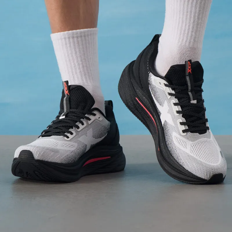 XTEP Shock Absorbers With Slip Resistant Features Low Top Marathon Training Running Shoes Men's White Black-6