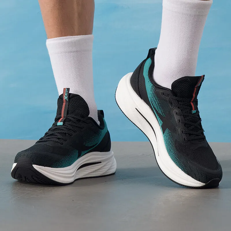 XTEP Shock Absorbers With Slip Resistant Features Low Top Marathon Training Running Shoes Men's Black Blue-6
