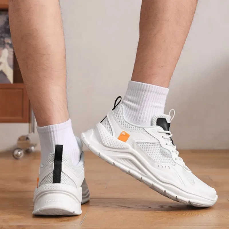 361° Slip Resistant And Breathable Low Top Casual Shoes Men's White-4