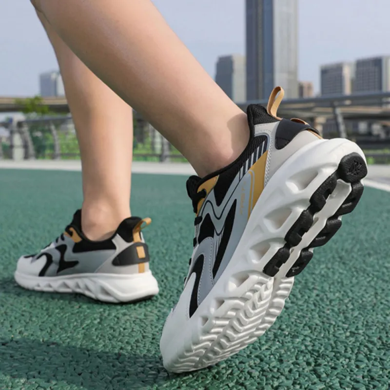 361° Breathable And Lightweight Low Top Casual Running Shoes Men's Black Gray-4