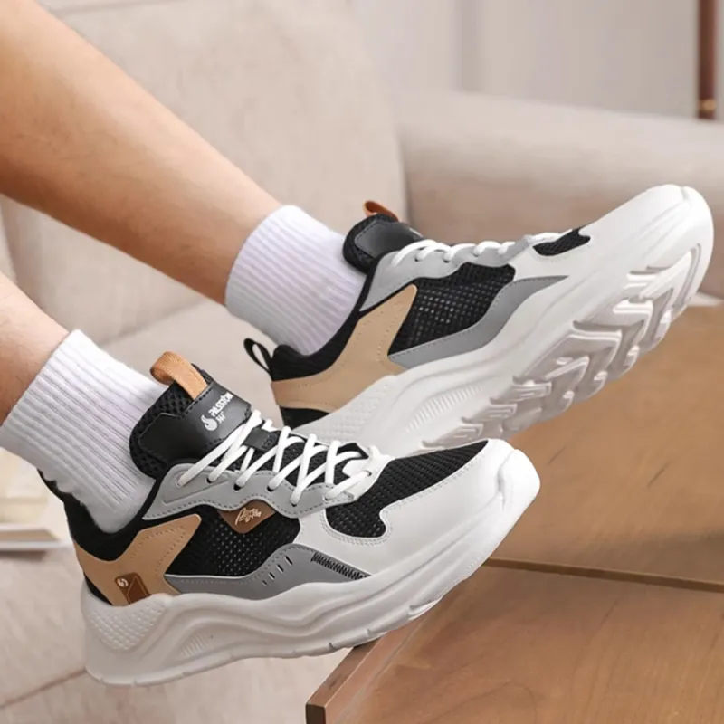 361° Slip Resistant And Breathable Low Top Casual Shoes Men's Black-3