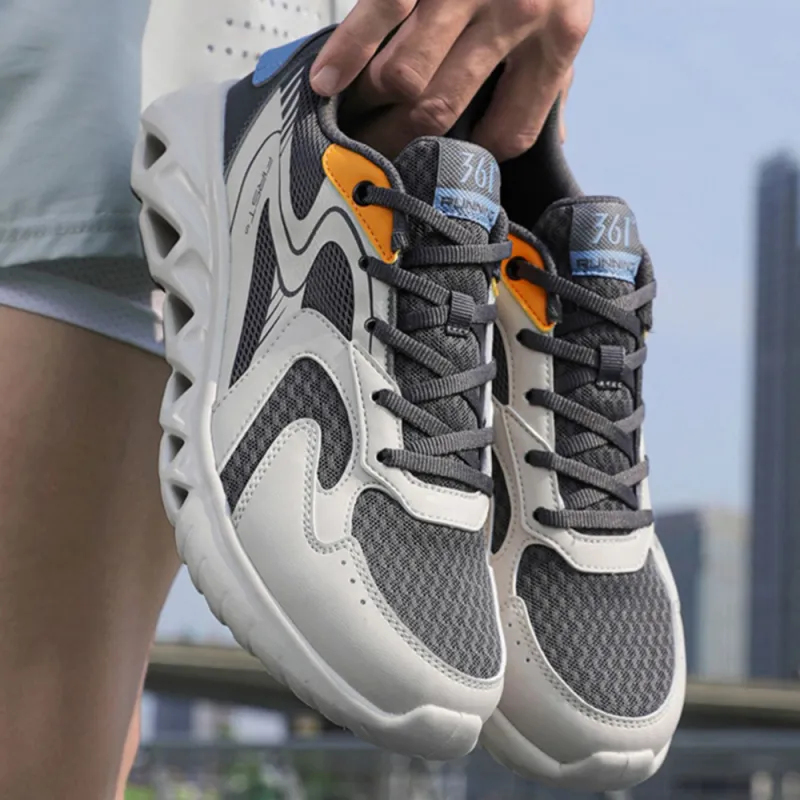 361° Cushioning And Breathable Low Top Casual Running Shoes Men's Gray-1