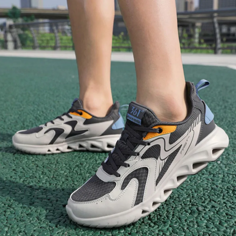 361° Cushioning And Breathable Low Top Casual Running Shoes Men's Gray-2