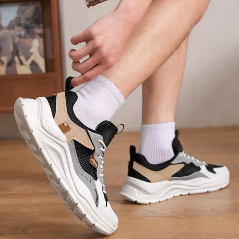 361° Slip Resistant And Breathable Low Top Casual Shoes Men's Black-4