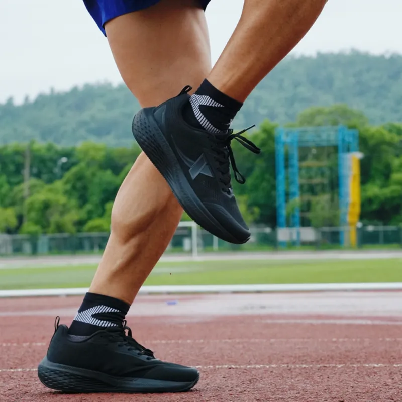 XTEP Sword Slip Resistant And Abrasion Resistant Coverage Low Top Casual Running Shoes Men's Black Charcoal Ash-3
