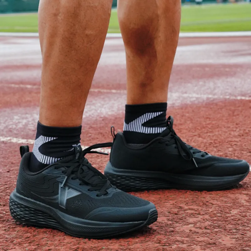XTEP Sword Slip Resistant And Abrasion Resistant Coverage Low Top Casual Running Shoes Men's Black Charcoal Ash-2