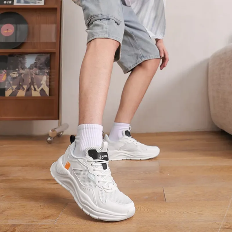 361° Slip Resistant And Breathable Low Top Casual Shoes Men's White-3