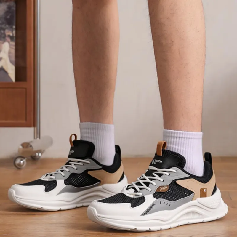 361° Slip Resistant And Breathable Low Top Casual Shoes Men's Black-2