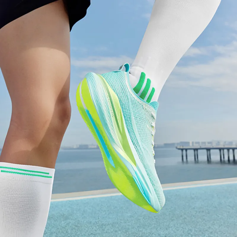 QIAODAN Cushioning And Breathable Low Top Physical Fitness Test, Physical Exam, Racing Running Shoes Men's Cyan-5