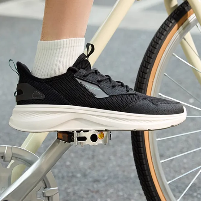 361° Breathable Lightweight Low Top Casual Running Shoes Men's Black Cyan-2