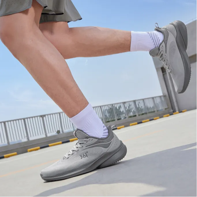 361° Slip Resistant, Abrasion Resistant, Breathable Low Top Sprint Running Shoes Men's Gray-1