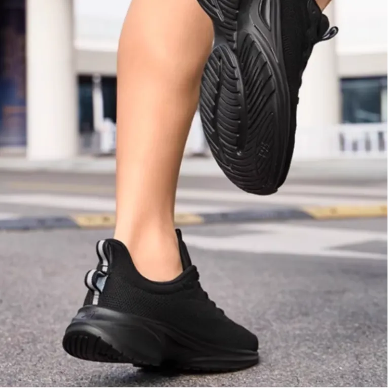 361° Cushioned Slip Resistant Low Top Sprint Running Shoes Men's Black-3