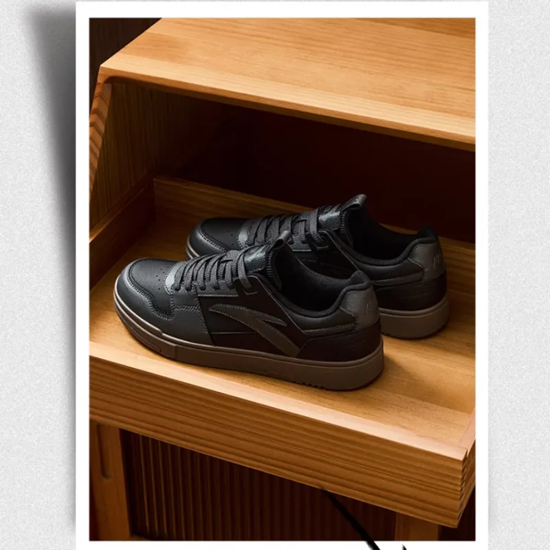 Anta Street Naughty Anti Slip Wear Resistant Low Top Skateboard Shoes Men's Black Gray-2