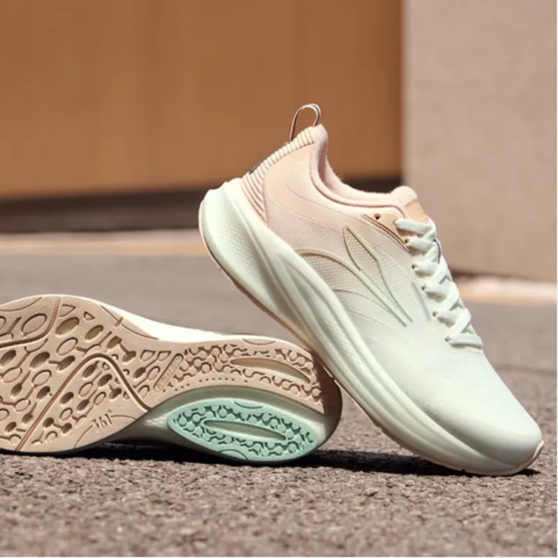 361° Anti-Slip Wear-Resistant Low-Top Casual Running Shoes Women's White Pink-1