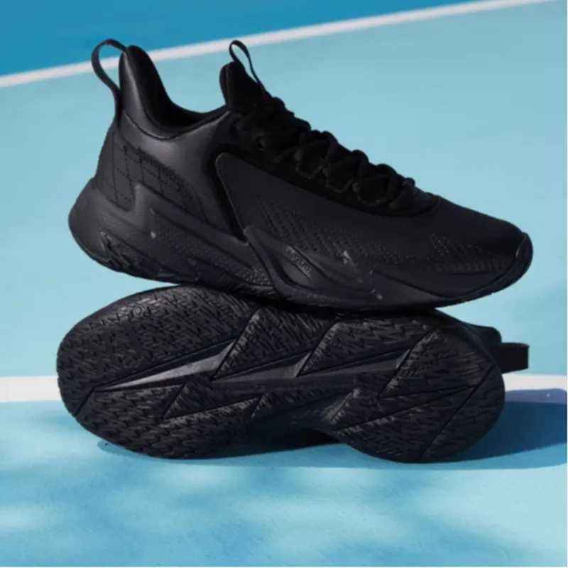 361° Anti-Slip Wear-Resistant Low-Top Basketball Shoes Men's Black-2
