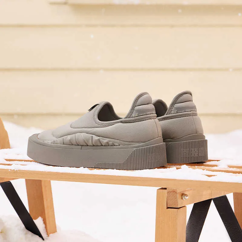 361° Warm Slip Resistant Low Top Skateboard Shoes Men's Shale Gray-2