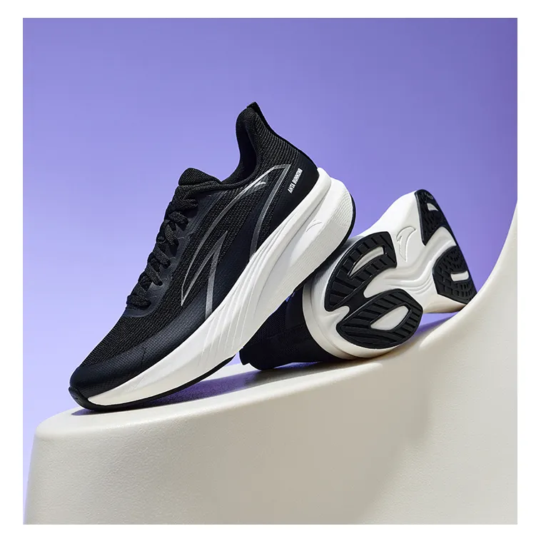 Anta Cloud Trail Slip Resistant Lightweight Wear Resistant Low Top Casual Running Shoes Women's Black-3