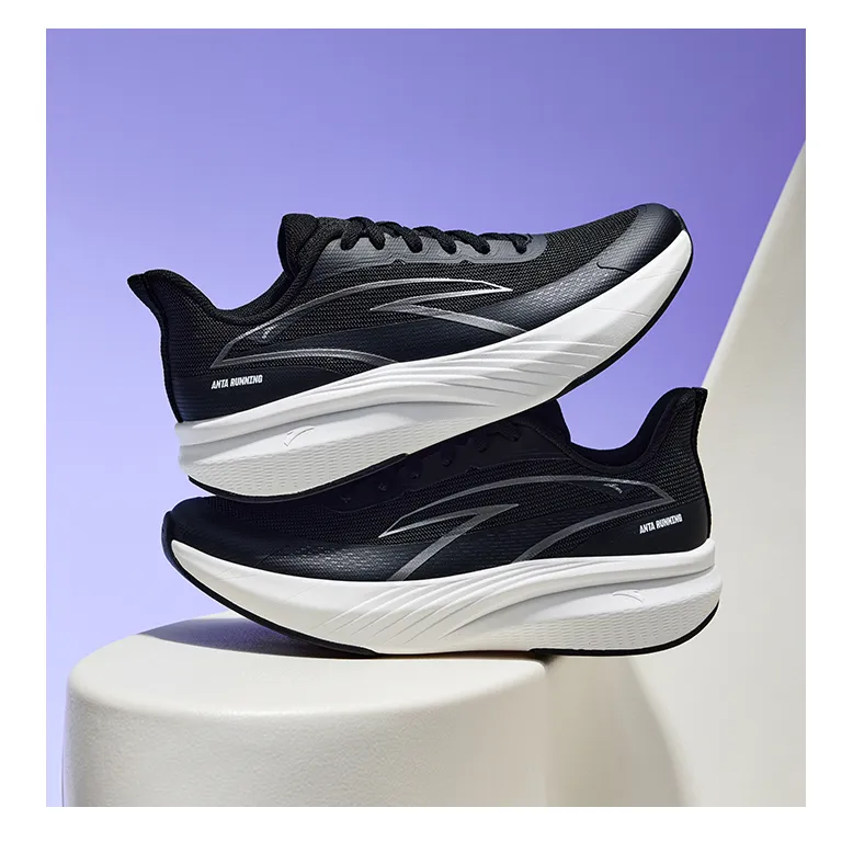 Anta Cloud Trail Slip Resistant Lightweight Wear Resistant Low Top Casual Running Shoes Women's Black-2