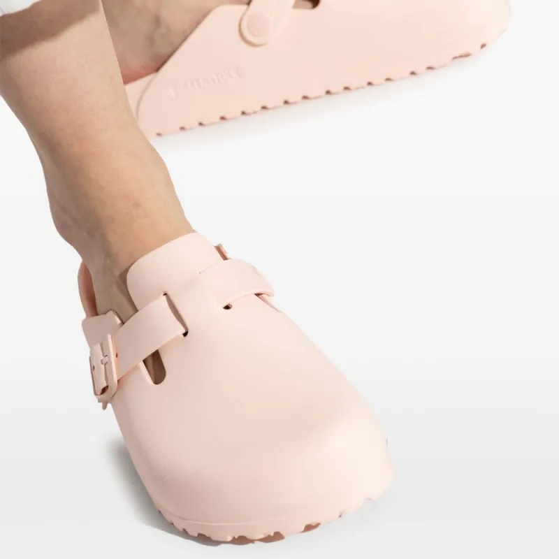 Birkenstock Boston Rubber Sole Abrasion Resistant Slip Resistant Closed Toe Slippers Women's Pink-4