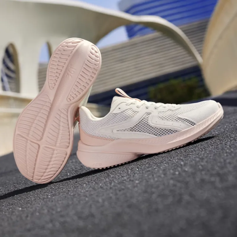 361° Anti-Slip Wear-Resistant Low-Top Casual Running Shoes Women's White Pink-2