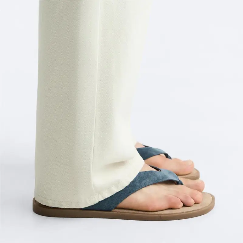 ZARA Slip-Resistant Flip Flops Men's Blue-5