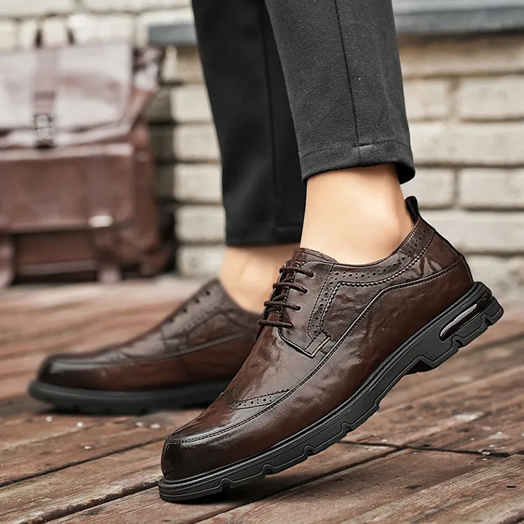 G.N.SHIJIA Dress Shoes Men's Brown-5