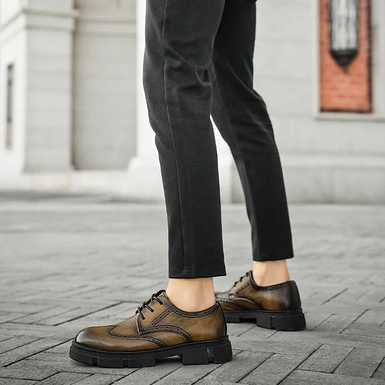 G.N.SHIJIA Dress Shoes Men's Brown-4