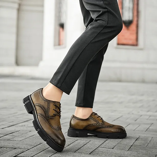 G.N.SHIJIA Dress Shoes Men's Brown-3