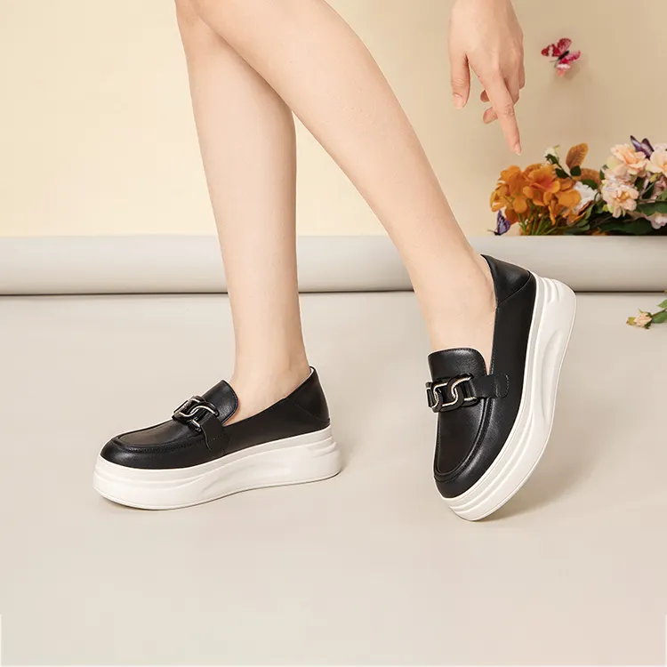 Satchi Loafers 5cm Women's Black-2