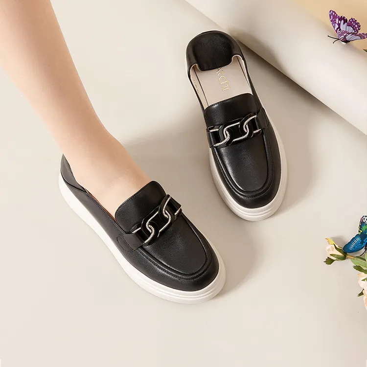 Satchi Loafers 5cm Women's Black-3