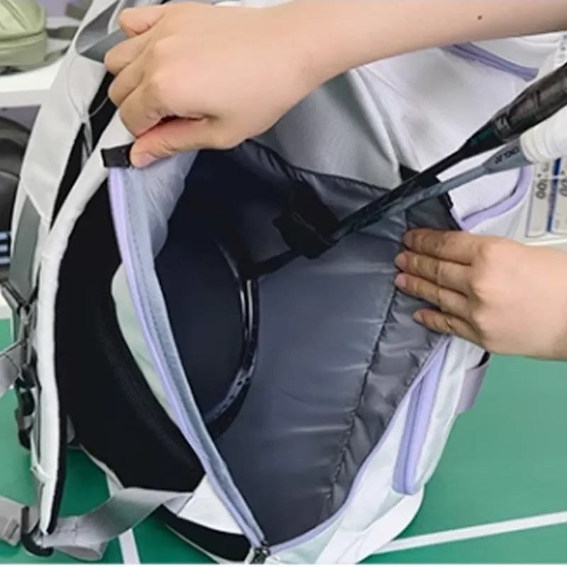 YONEX Badminton Racket Bags 2 Pcs Casual Backpack White, Black Unisex Individual Shoe Compartment-1