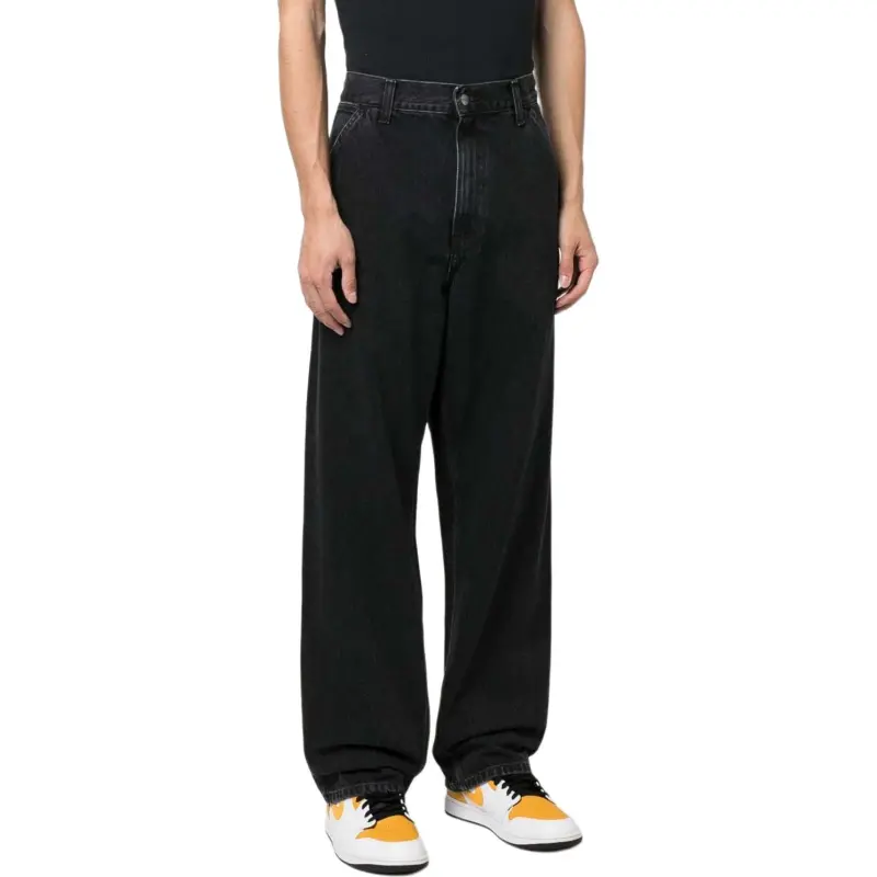 Carhartt WIP Logo Patch Straight Leg Jeans-3