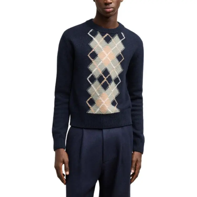 AMIPARIS Paris Argyle Knitted Jumper-4