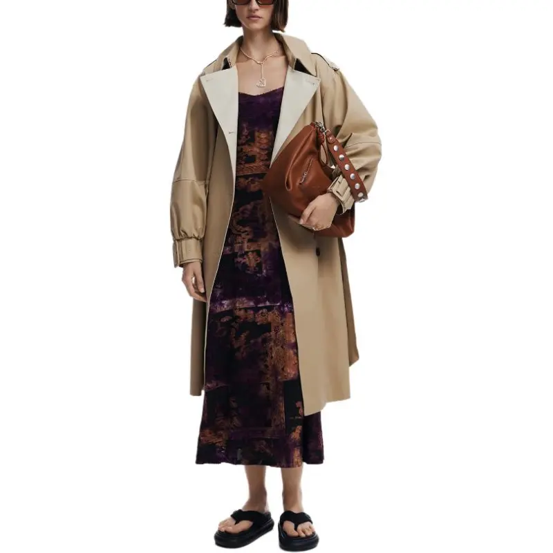 Desigual Trench Coat Women's Beige-2